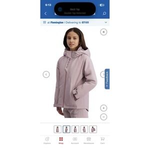 Dakine girls Snow Jacket Hooded XL 18/20 Ski Water Wind Resistant pink